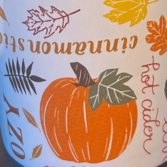 CELEBRATE FALL TOGETHER Tall Ceramic Autumn Theme Coffee Tea Mug - Picture 3 of 11